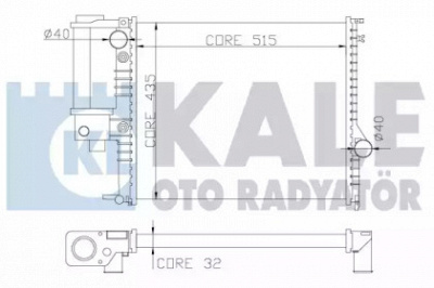 KALE OTO RADYATOR 348900 -  Радиатор, охлаждение двигателя